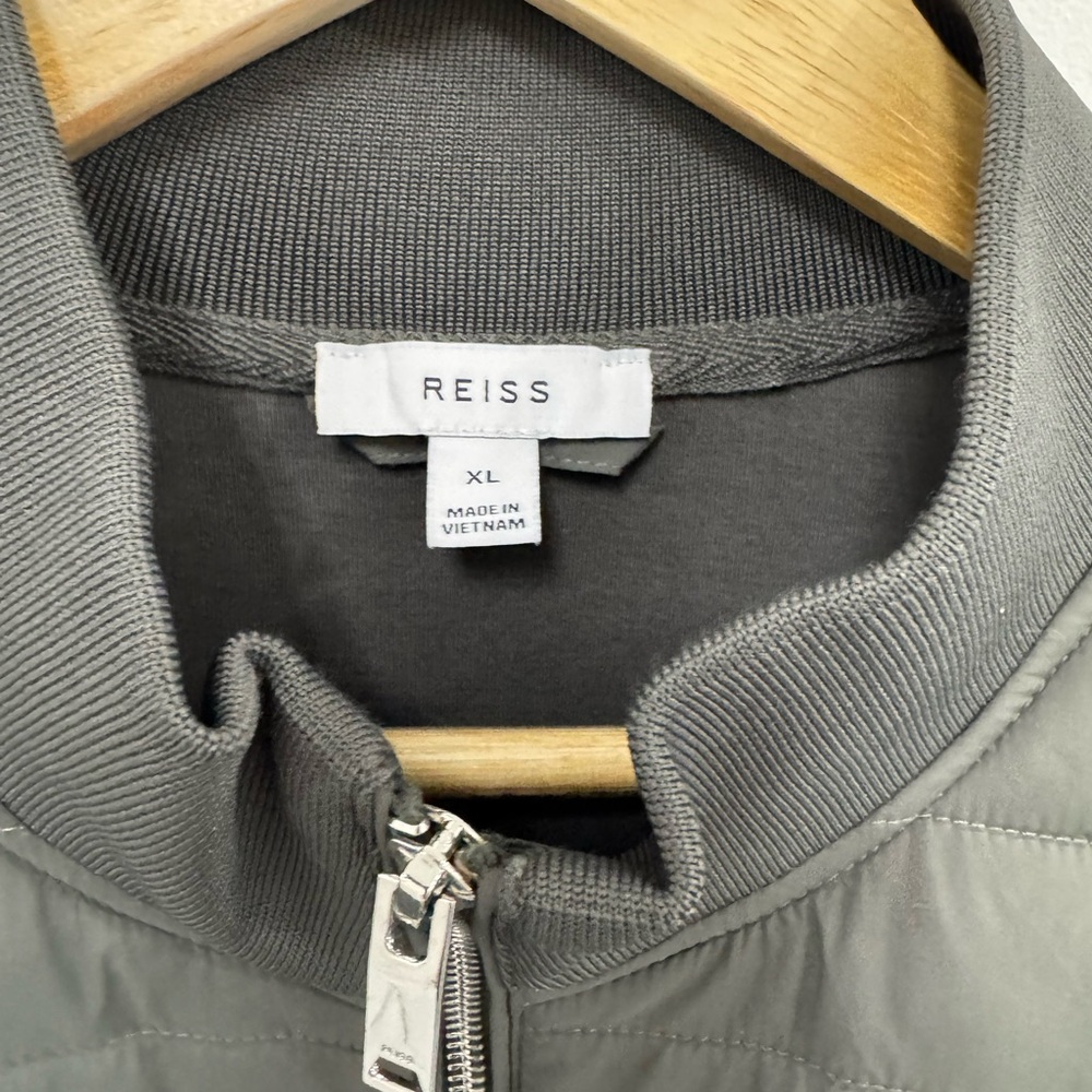 Reiss Men's Green Gray Lightweight Quilted Freddie Jacket - Picture 2 of 6